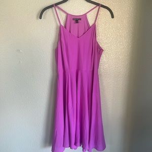 Express Magenta Spaghetti Strap V-Neck Dress